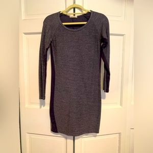 Marine later fitted dress, flattering side panels, size large